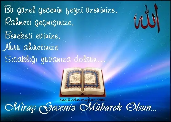 Miraç Kandili Mesajları Sözleri
