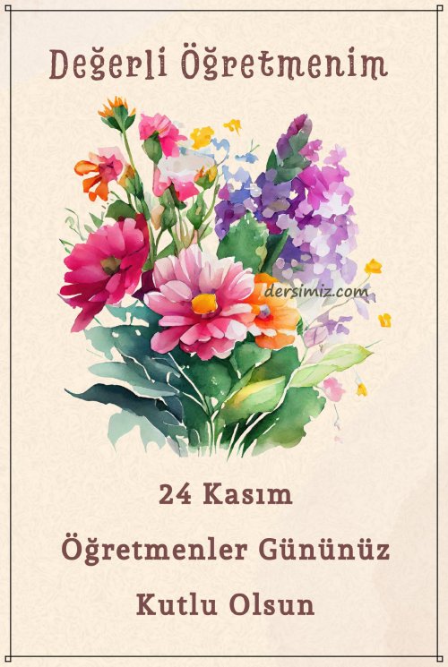 Resimli Öğretmenler Günü Mesajları Sözleri
