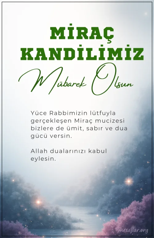 Resimli Miraç Kandili Mesajları Sözleri